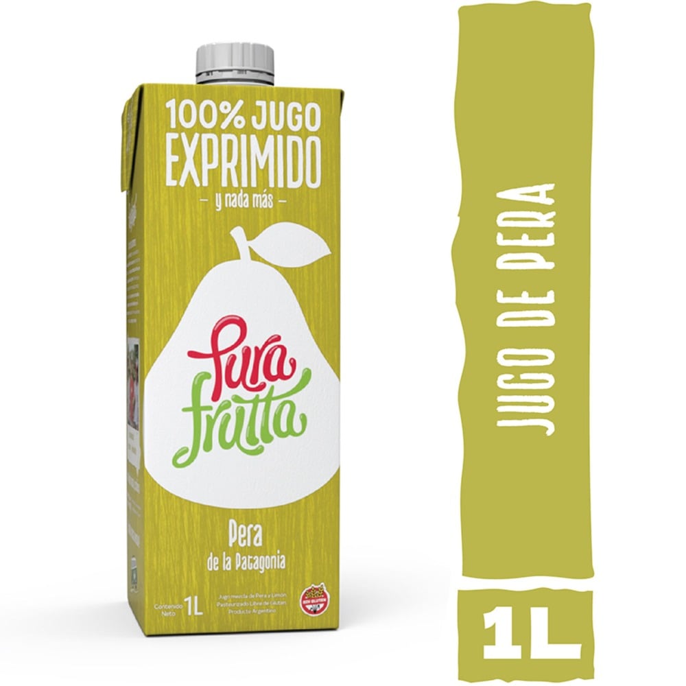 Jugo exprimido Pura Frutta de pera brik 1 lt.
