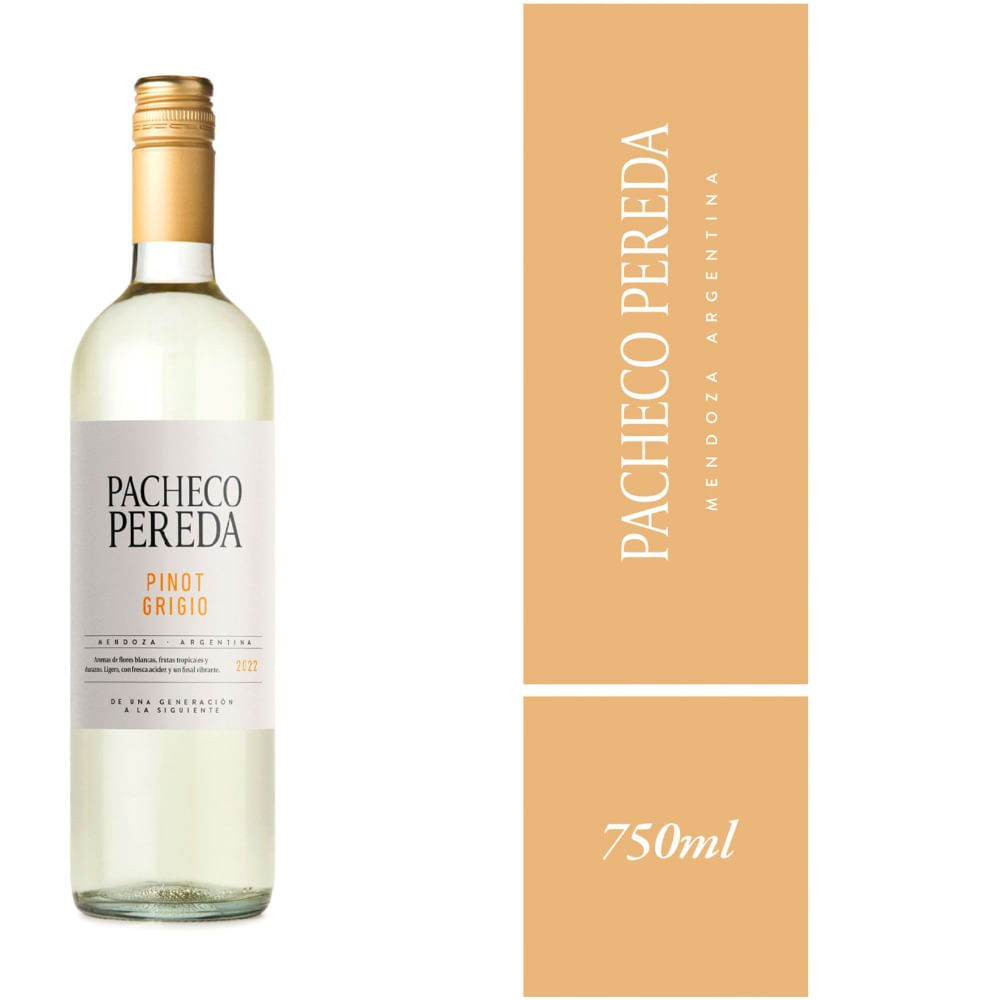 Vino blanco Pinot Grigio Pacheco Pereda 750 ml