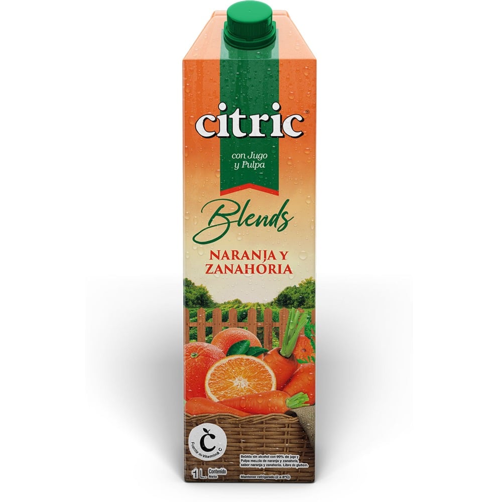 Jugo Citric de naranja y zanahoria tetra 1 lts.
