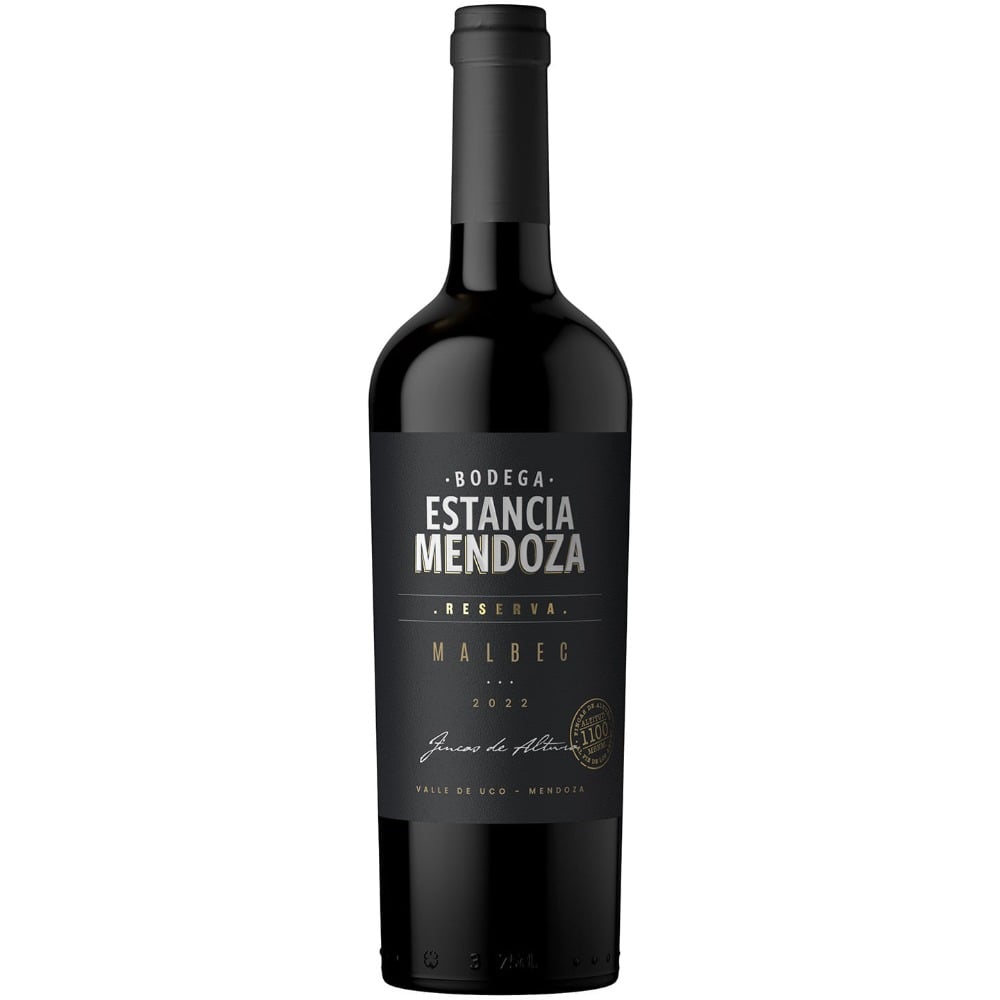 Vino tinto malbec reserv Estancia Mendoza 750 cc.