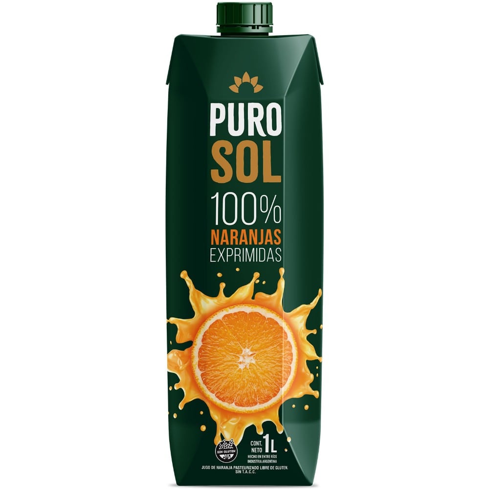 Jugo natural naranja Puro Sol 1 lt