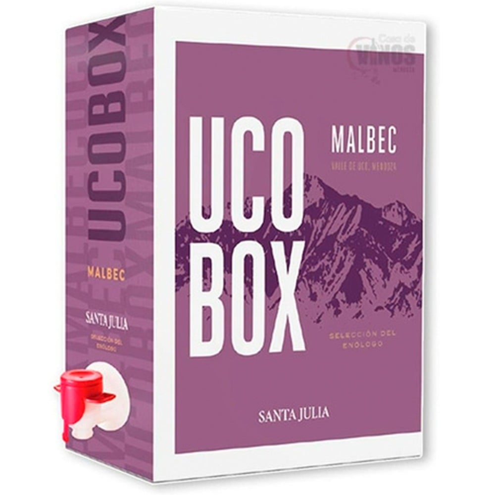 Vino tinso Malbec Santa Julia uno box 3 lts