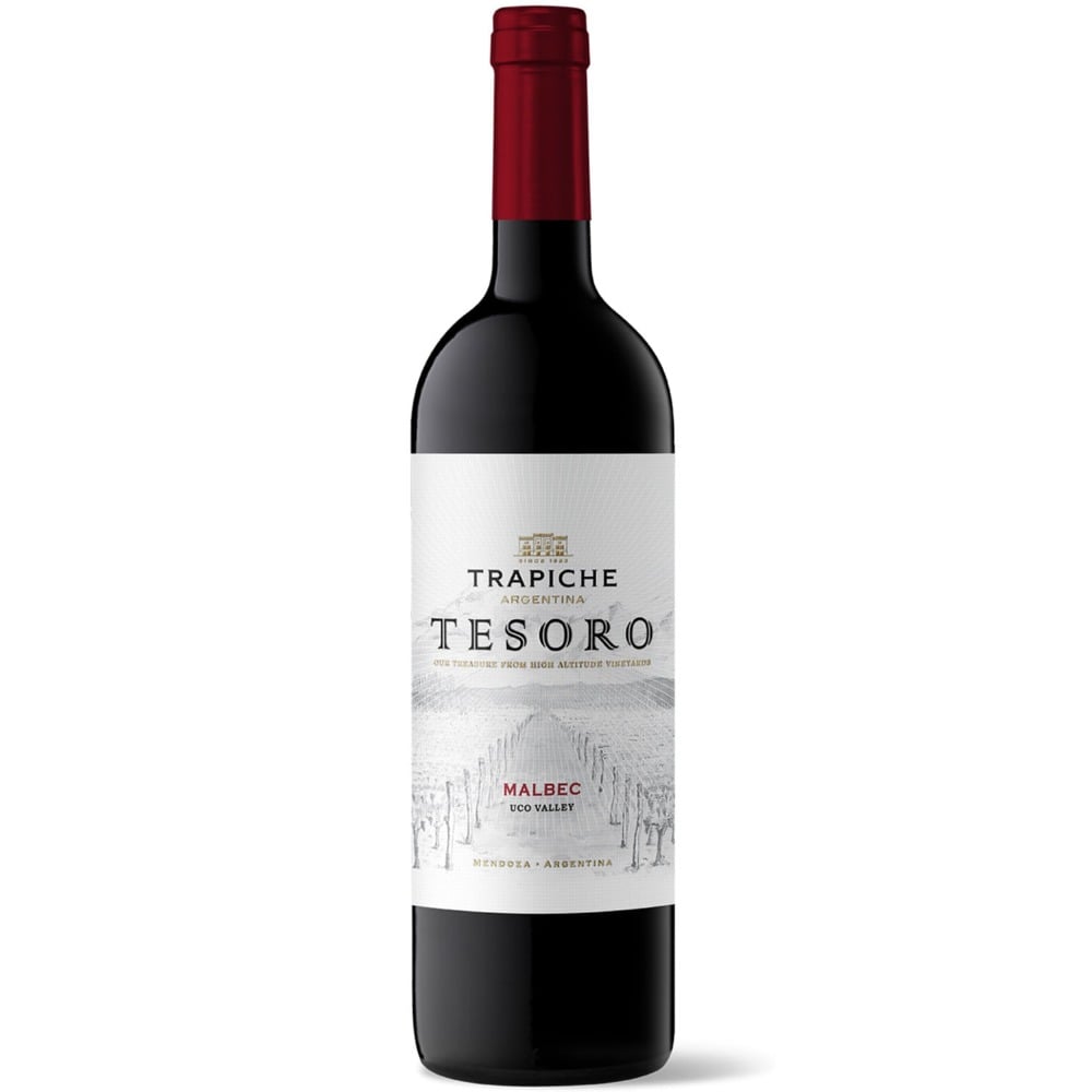 Vino tinto Malbec Tesoro en botella 750 ml
