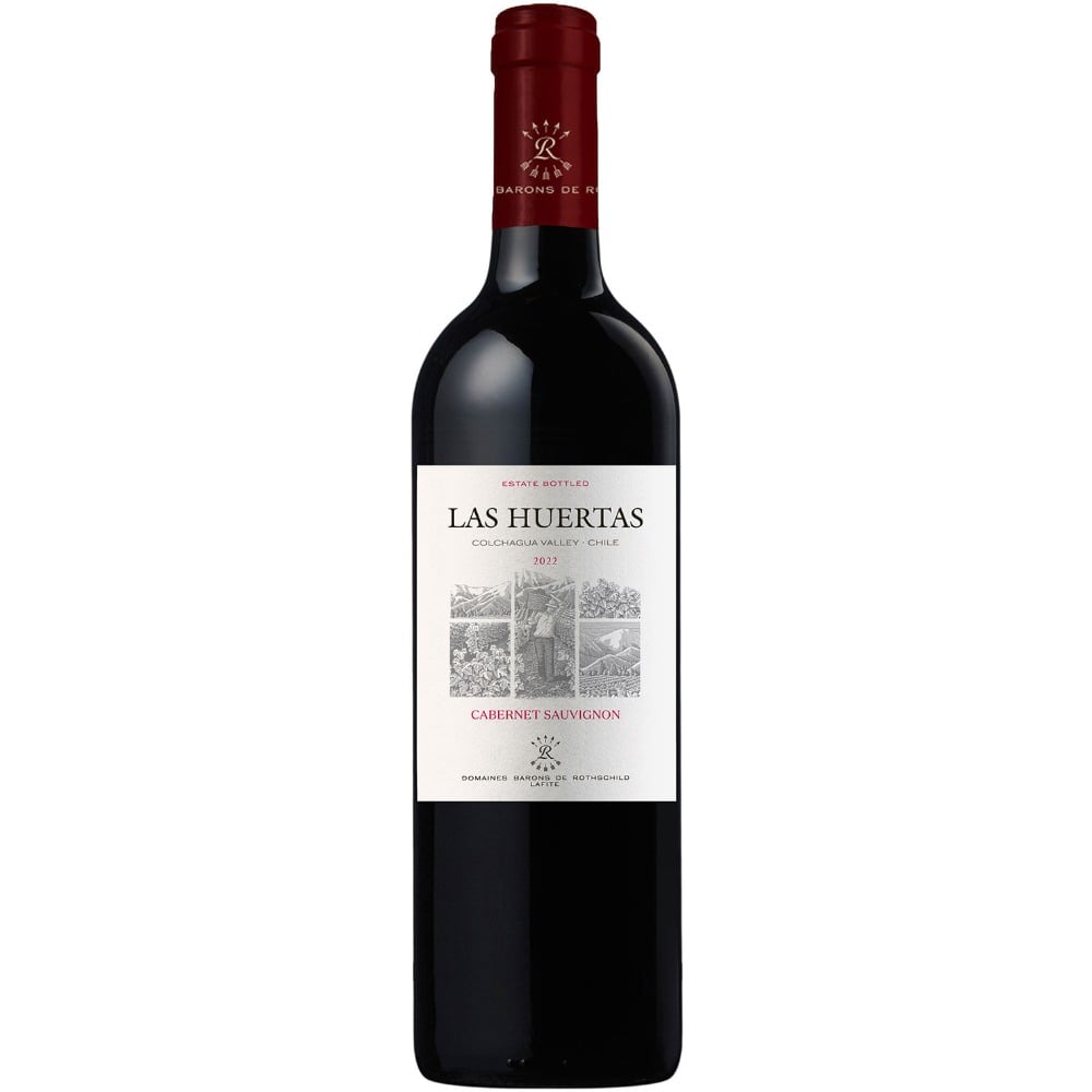 Vino tinto Cabernet Sauvignon Las Huertas en botella 750 ml