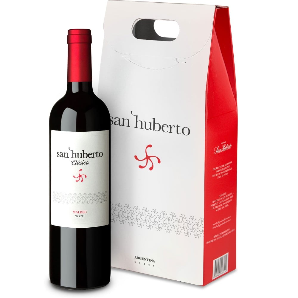 Pack vino tinto Malbec + Cabernet Sauvignon San Humberto estuche 750 ml