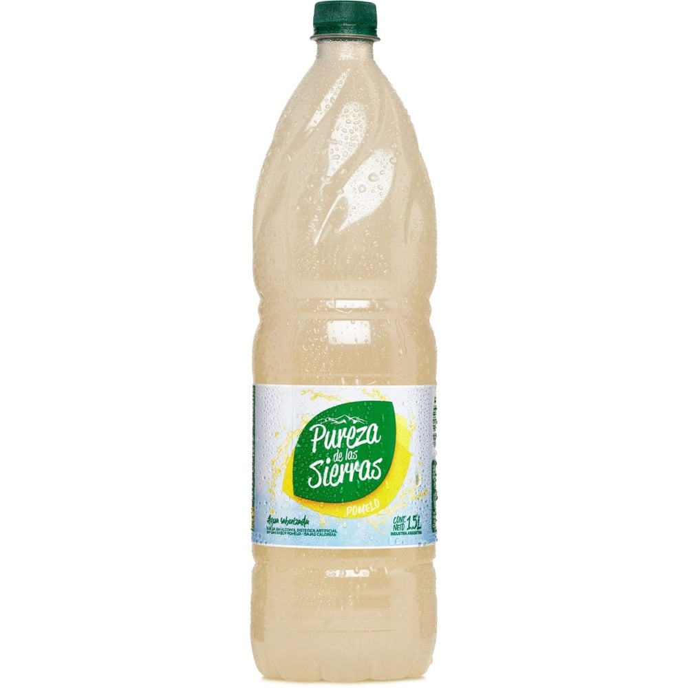 Agua saborizada sin gas Pureza de las Sierras de pomelo blanco 1.5 lts.