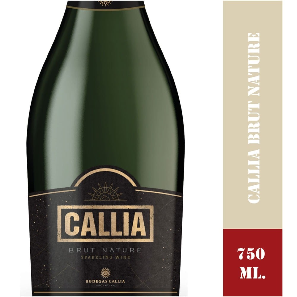 Espumante Callia brut nature en botella 750 cc.