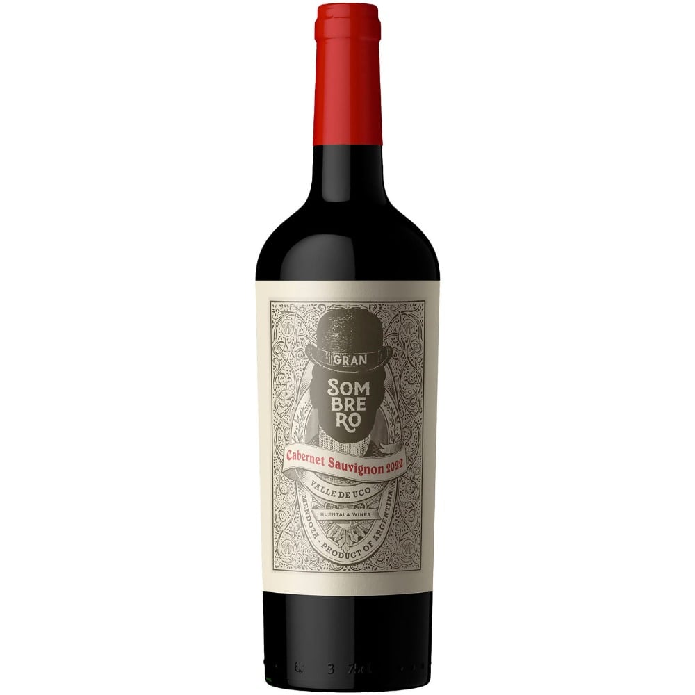 Vino tinto cabernet sauvignon Gran Sombrero en botella 750 cc.