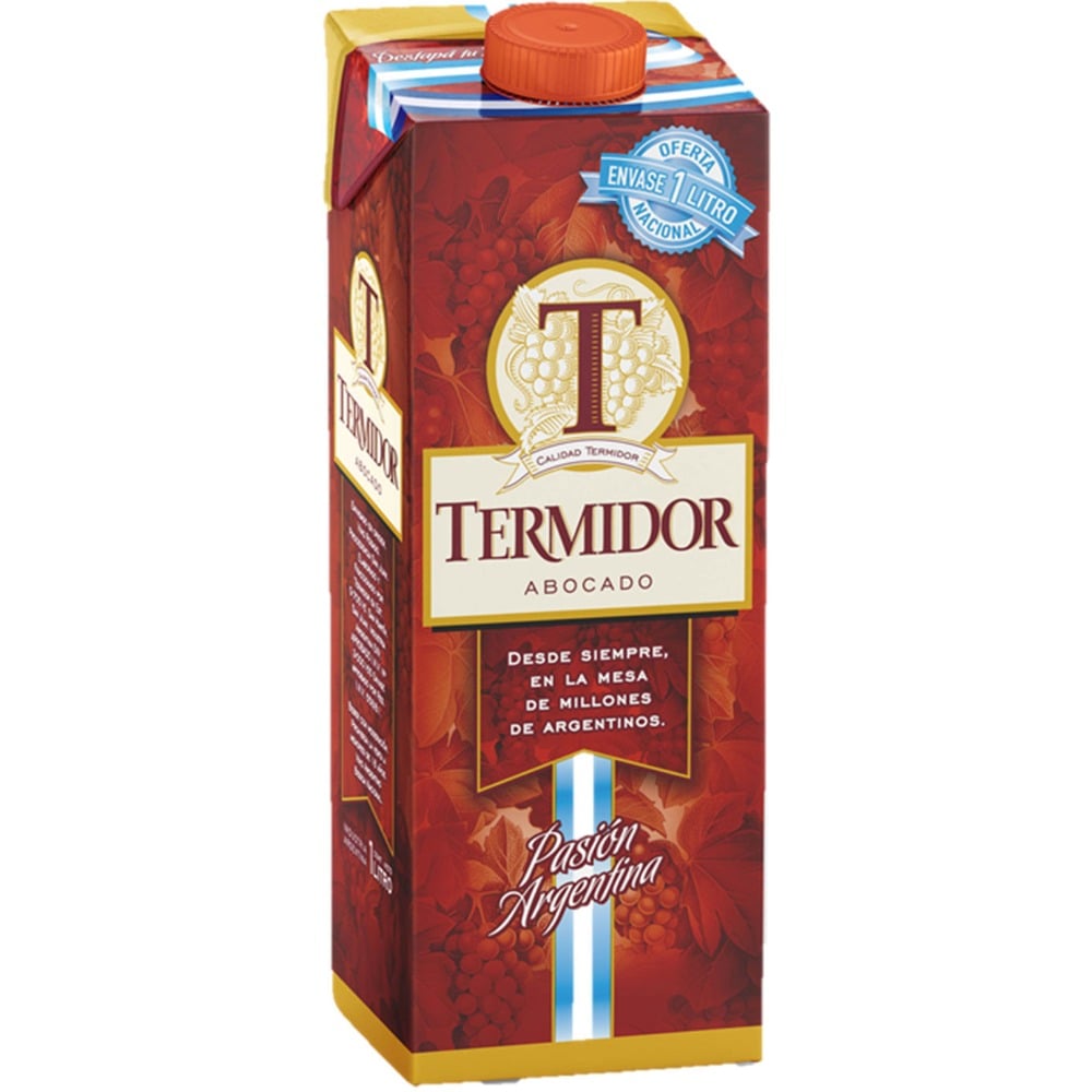 Vino tinto Termidor Abocado brick 1 lt