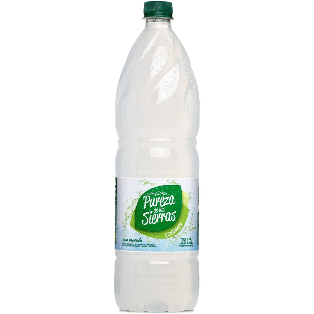 Agua saborizada sin gas Pureza de las Sierras de limón 1.5 lts.