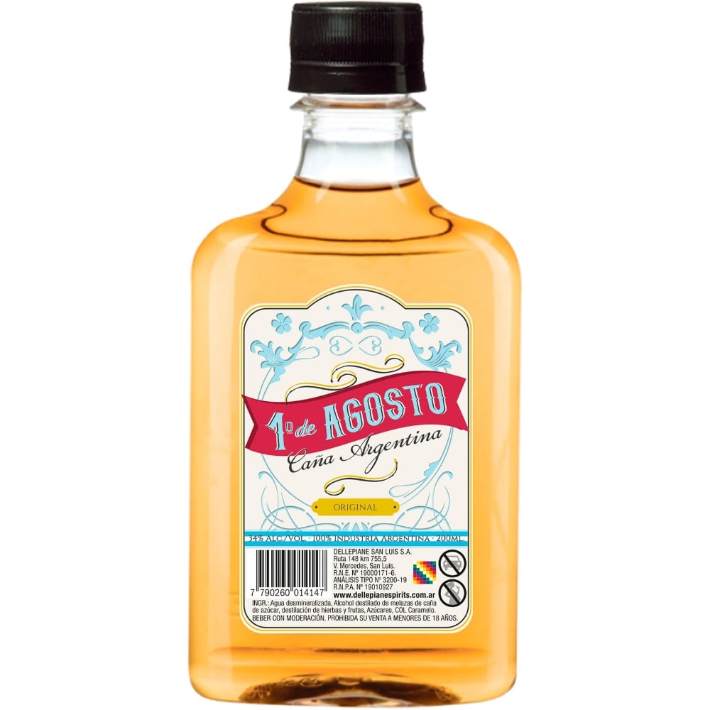 Licor Caña argentina petaca 200 cc.
