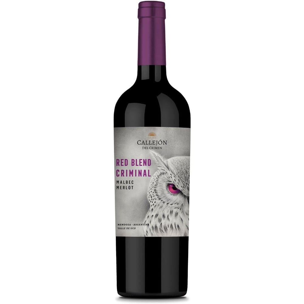 Vino tinto Red Blend Malbec Merlot Criminal 750 ml