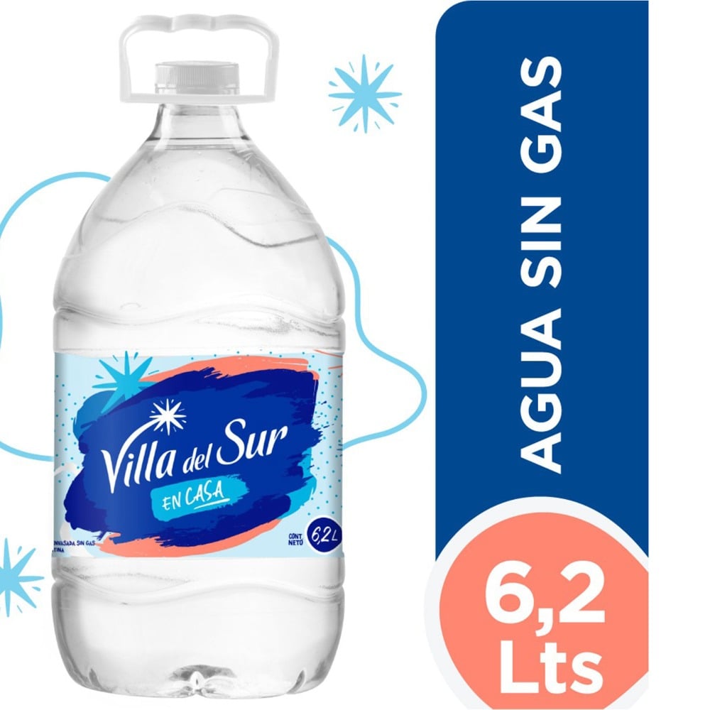 Agua Villa Del Sur Sin Gas Bidon 6.2 L