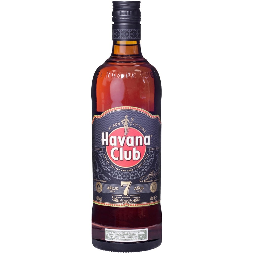 Ron añejo 7 años Habana Club en botella 700 cc.