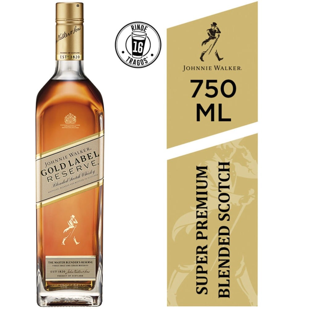 Whisky Johnnie Walker gold label reserve botella 750 ml.