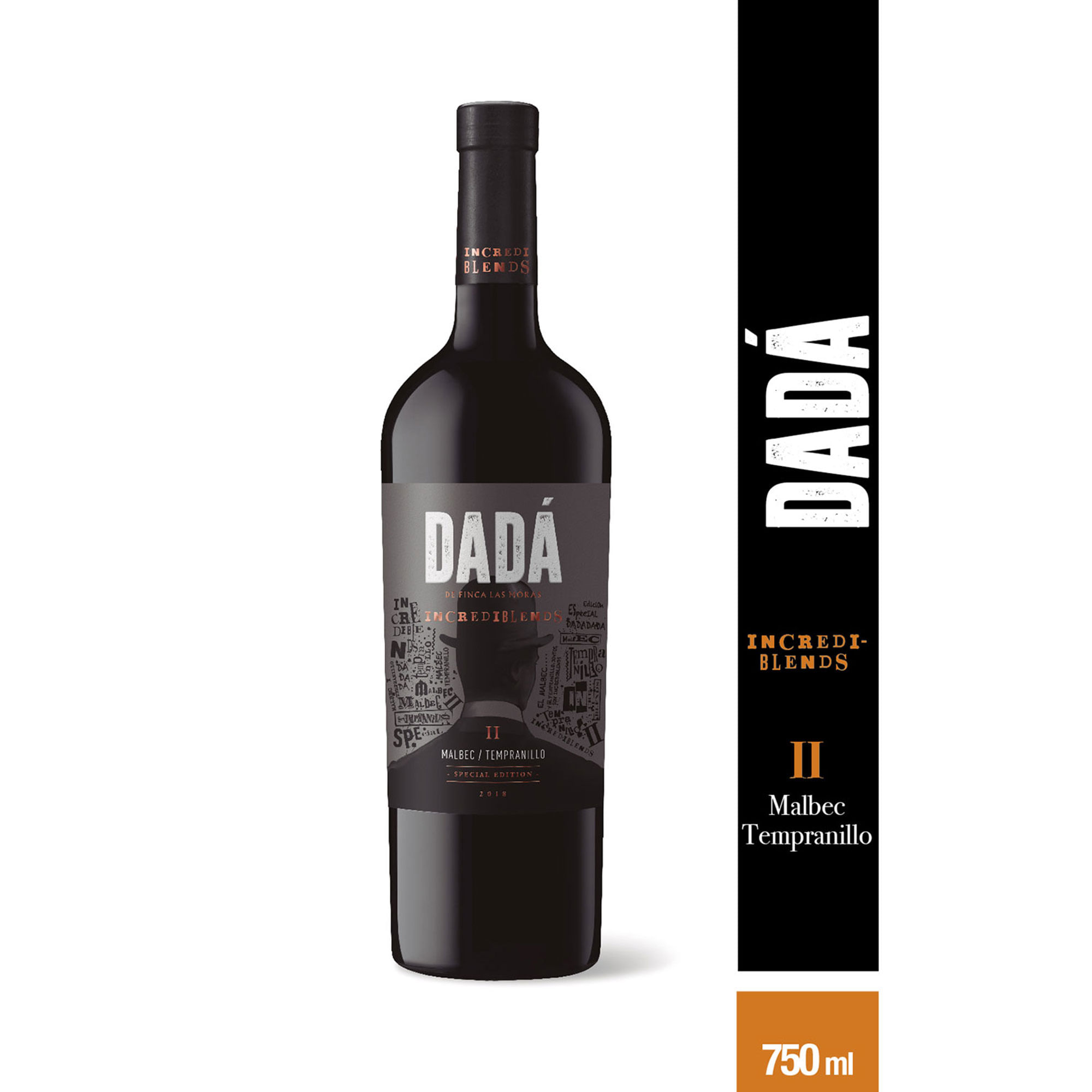 Vino tinto Malbec Dadá Incrediblends II 750 ml