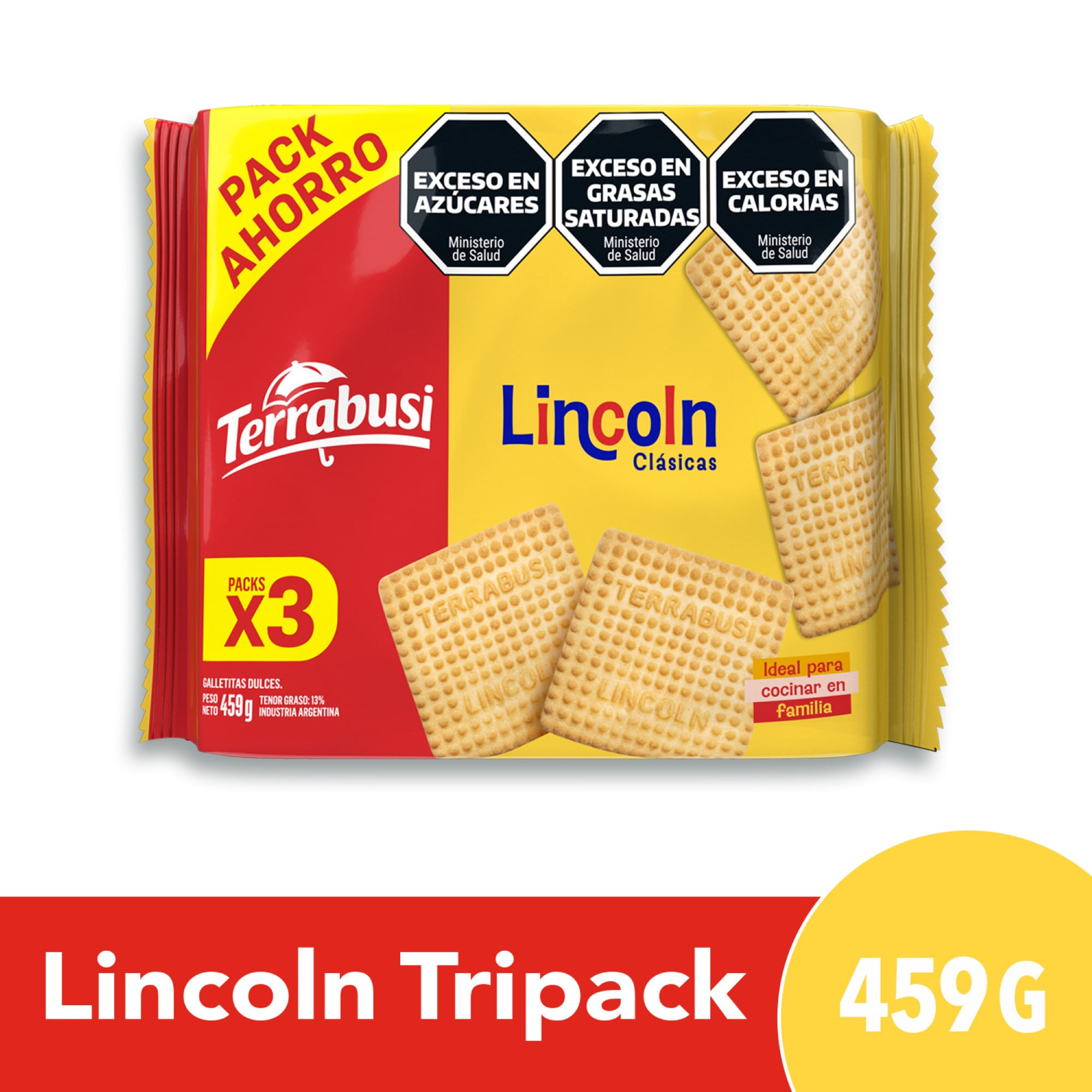 Galletitas Dulces Lincoln Clásicas 3 U 459 G