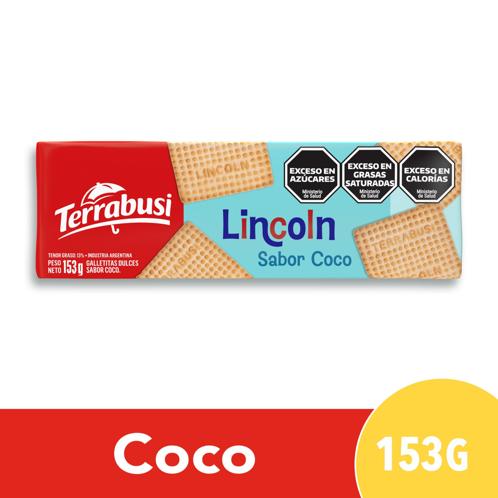 Galletitas dulces Lincoln coco Terrabusi 153 g.