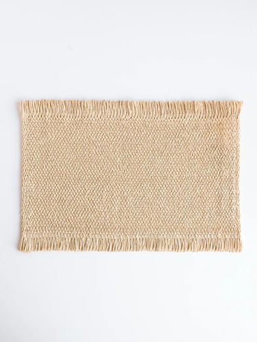 Set De 6 Individual Flecos Miuri 30x45cm Natural Marrón