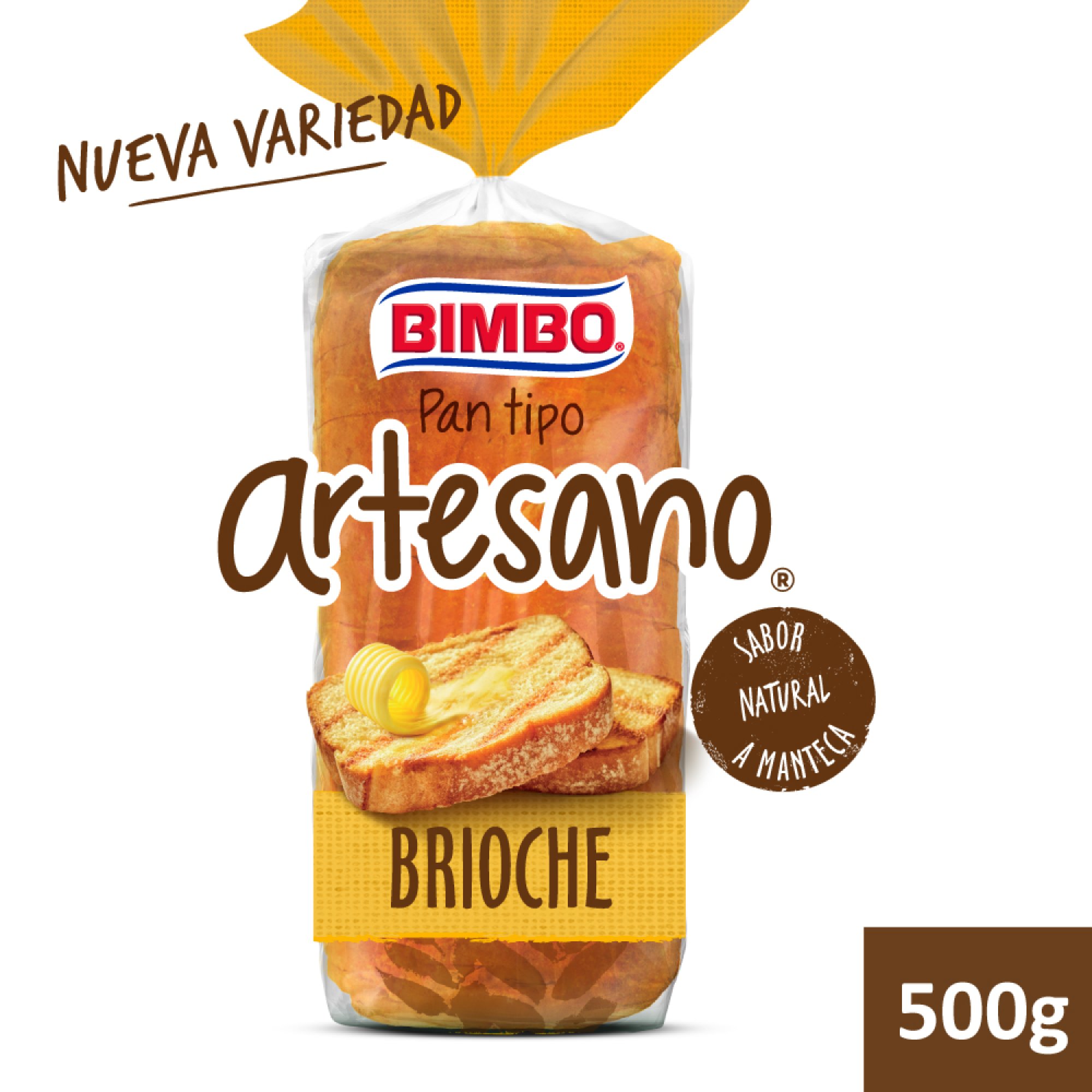 Pan De Molde Bimbo Artesano Brioche 500 G