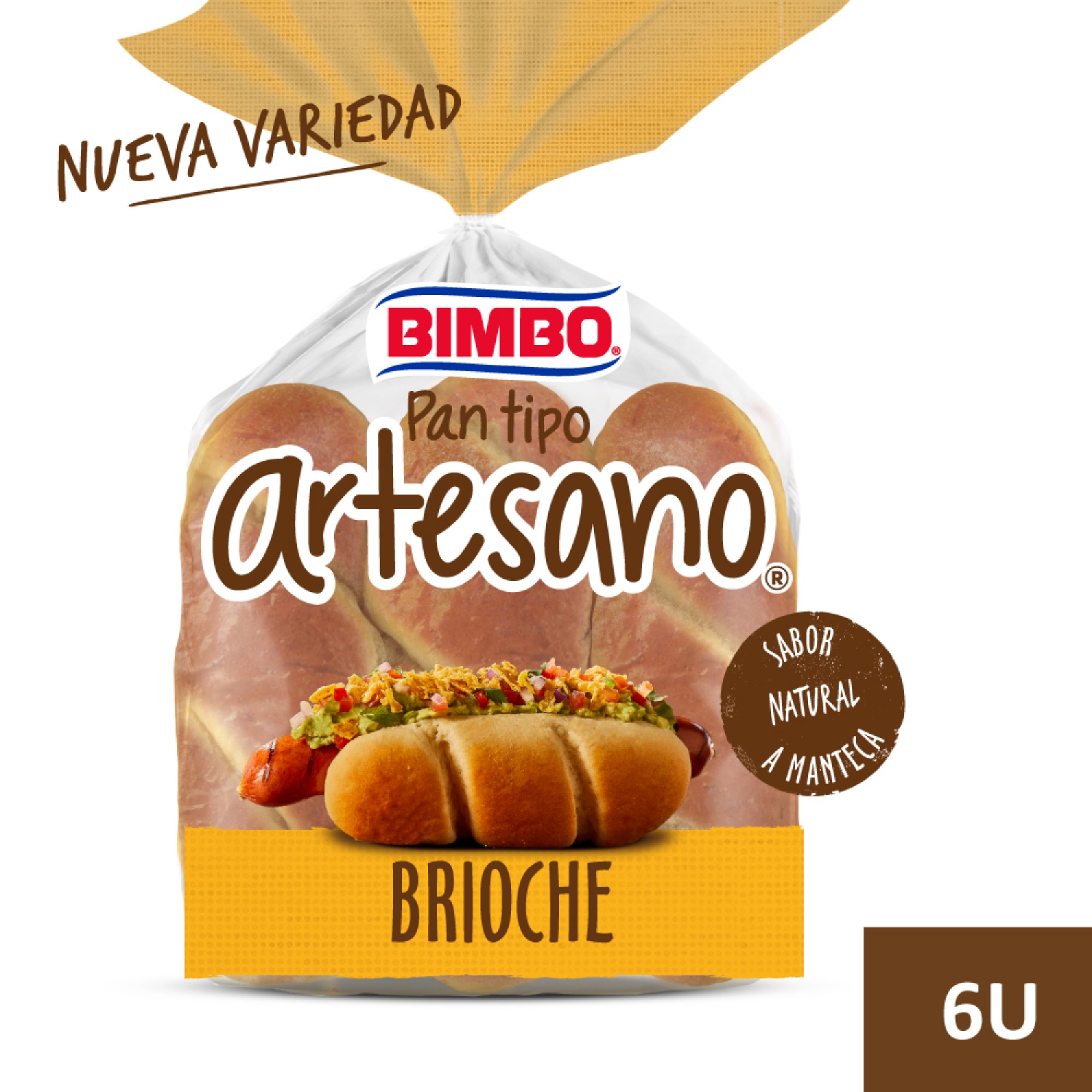 Pan De Panchos Bimbo Artesano Brioche 6 U 240 G