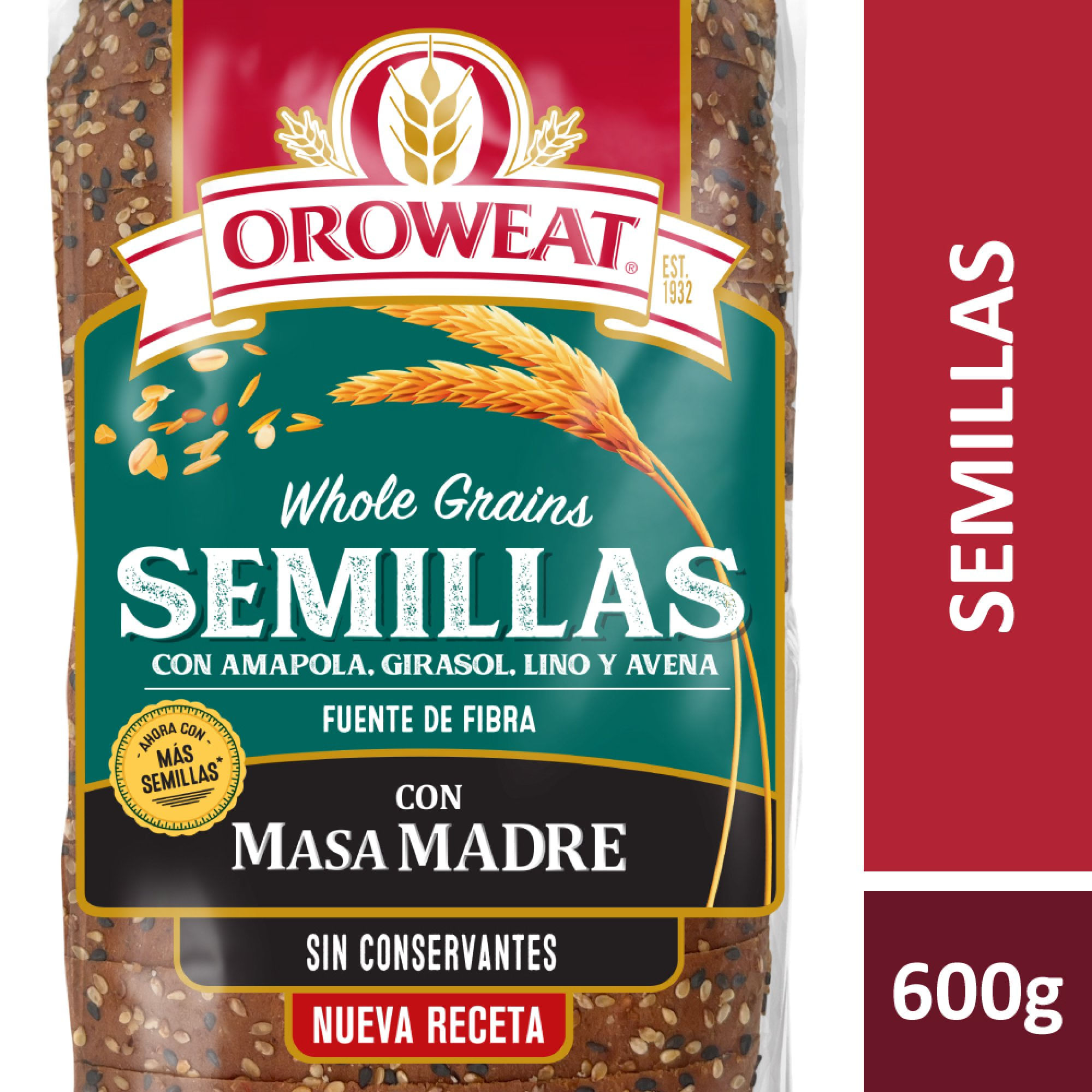 Pan Con Semillas Oroweat 600 G
