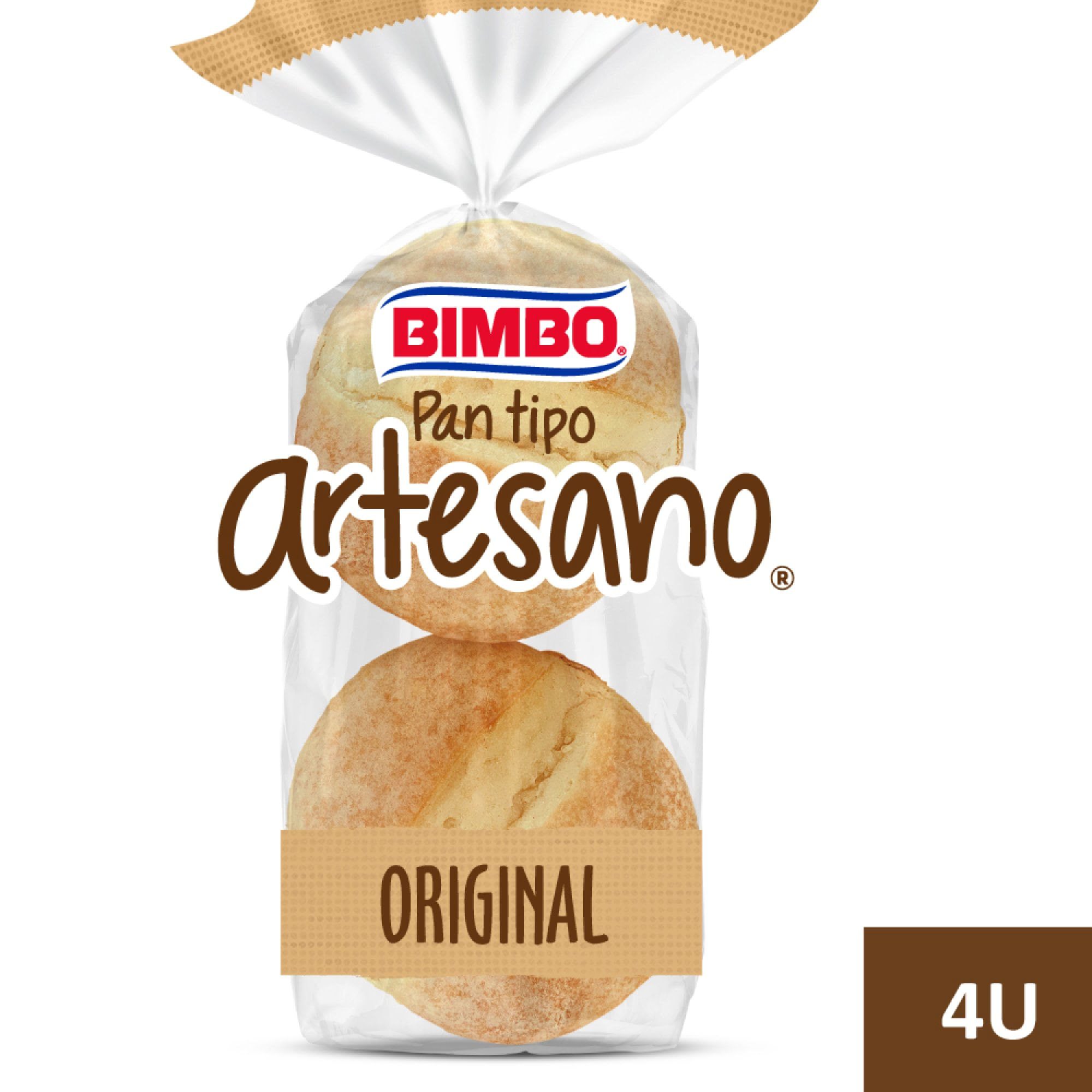 Pan De Hamburguesa Bimbo Artesano 240 G 4 U