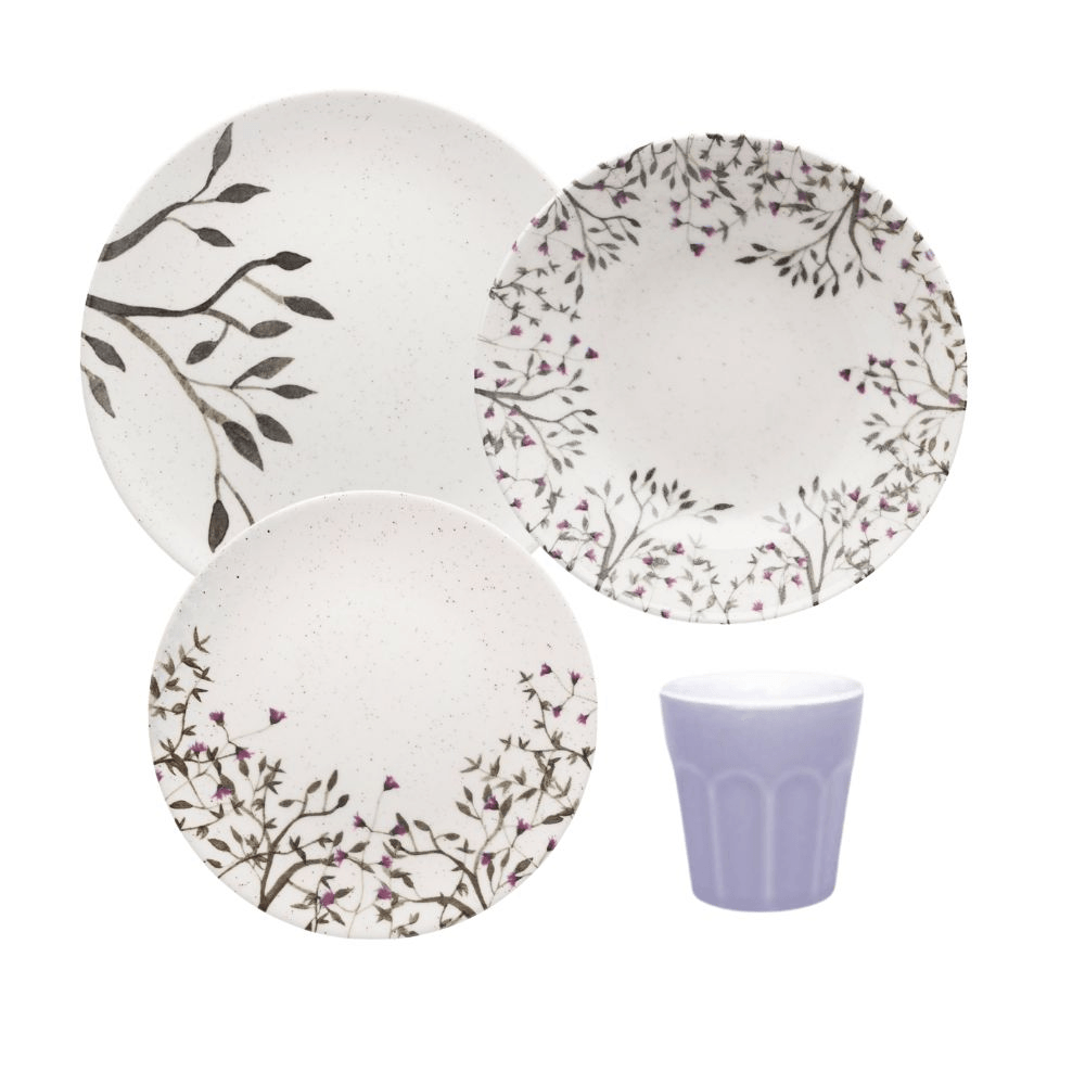 Set Vajilla x 24 Piezas Unni Lilac