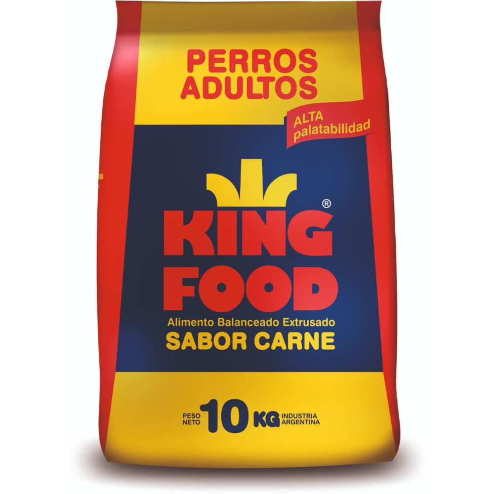 Alimento seco para perro Kingfood 10 kg. adultos carne