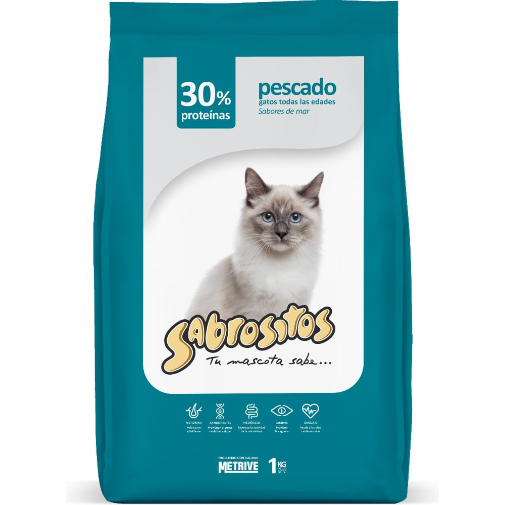 Alimento Para Gato Sabrositos Pescado 1 Kg