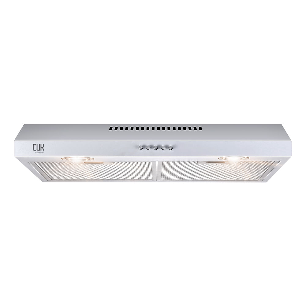 Extractor De Cocina Cuk By Gadnic Ext21450 100w Doble Filtro Aluminio 2 Luces Led Blanco