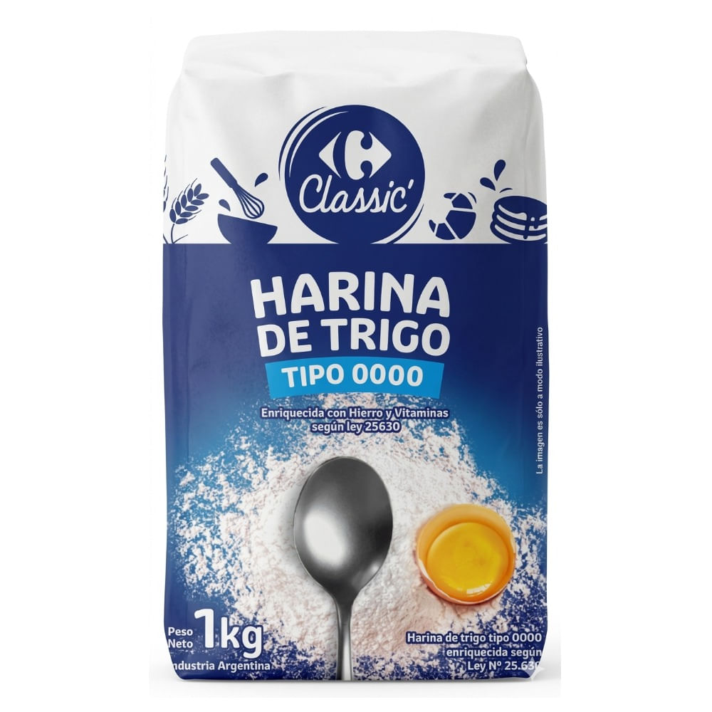 Harina 0000 Carrefour Classic 1 kg