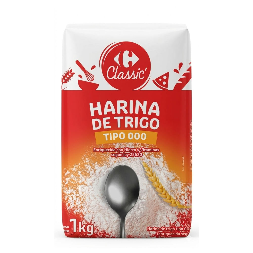 Harina 000 Carrefour Classic 1 kg