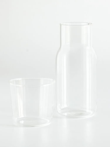 Jarra Y Vaso Blackly 500ml 250ml Vidrio Vidrio
