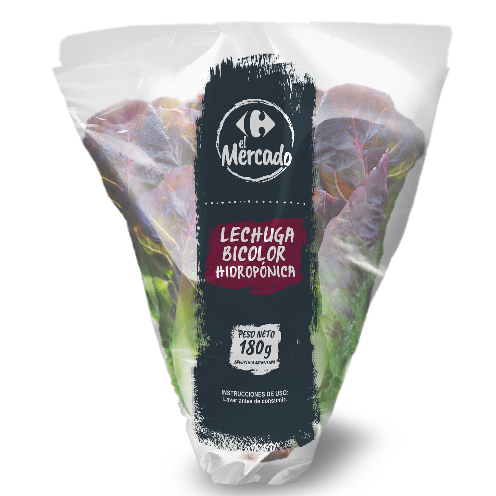 Lechuga bicolor hidroponica El Mercado 180 grs