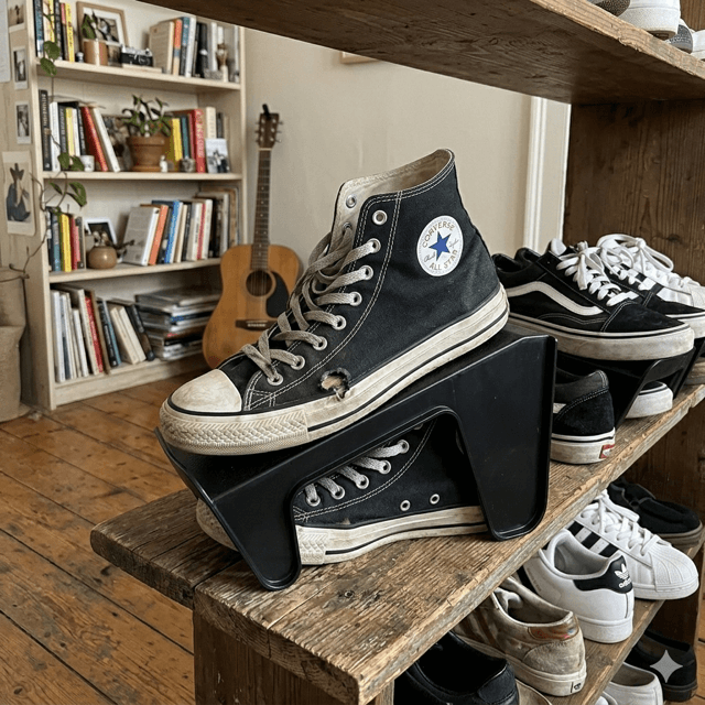 Set x 4 Organizadores de Zapato Negro Plástico Aston