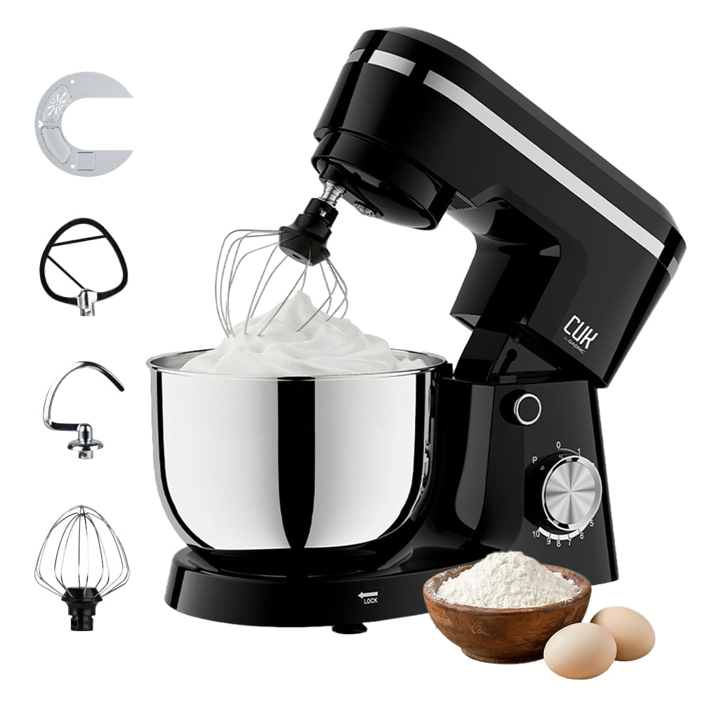Batidora Planetaria Cuk By Gadnic 4l 1400w Batido Uniforme Con Accesorios