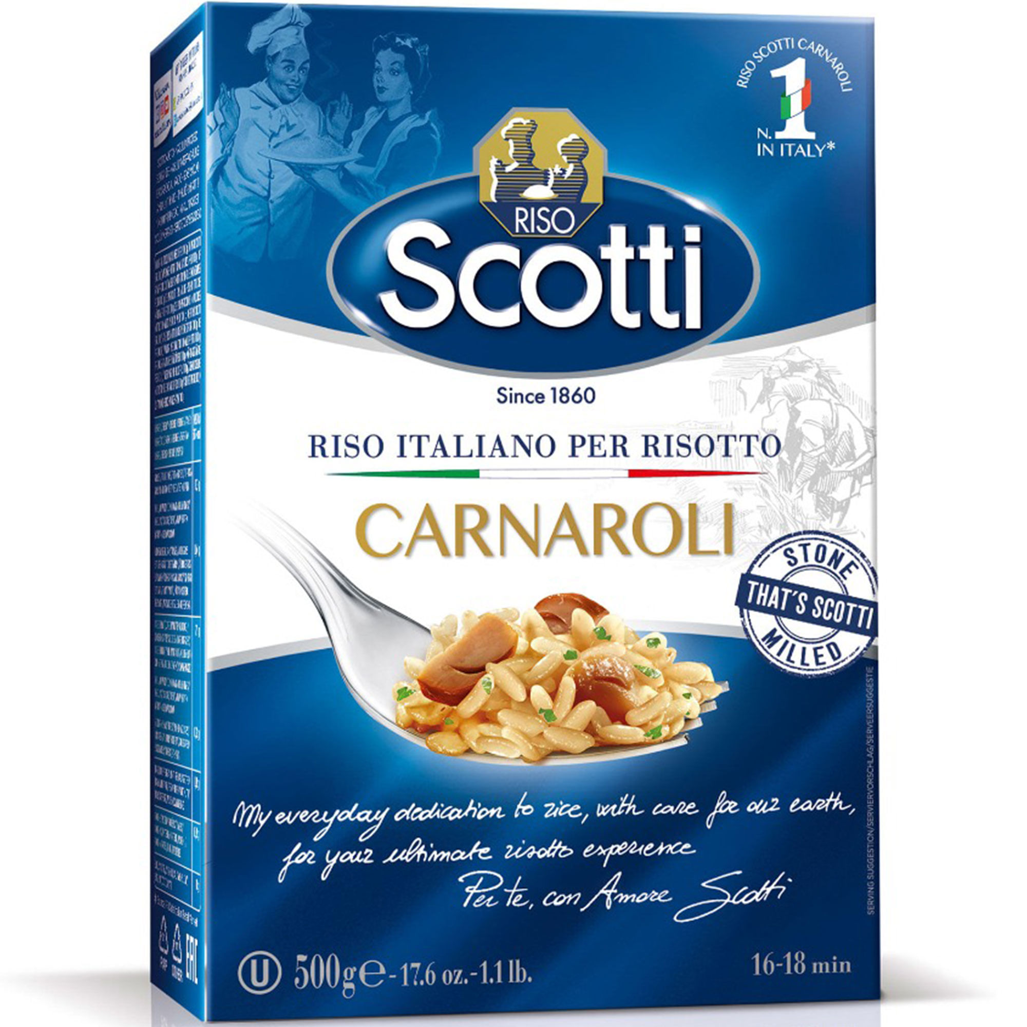 Arroz carnaroli Riso Scotti sin tacc 500 grs
