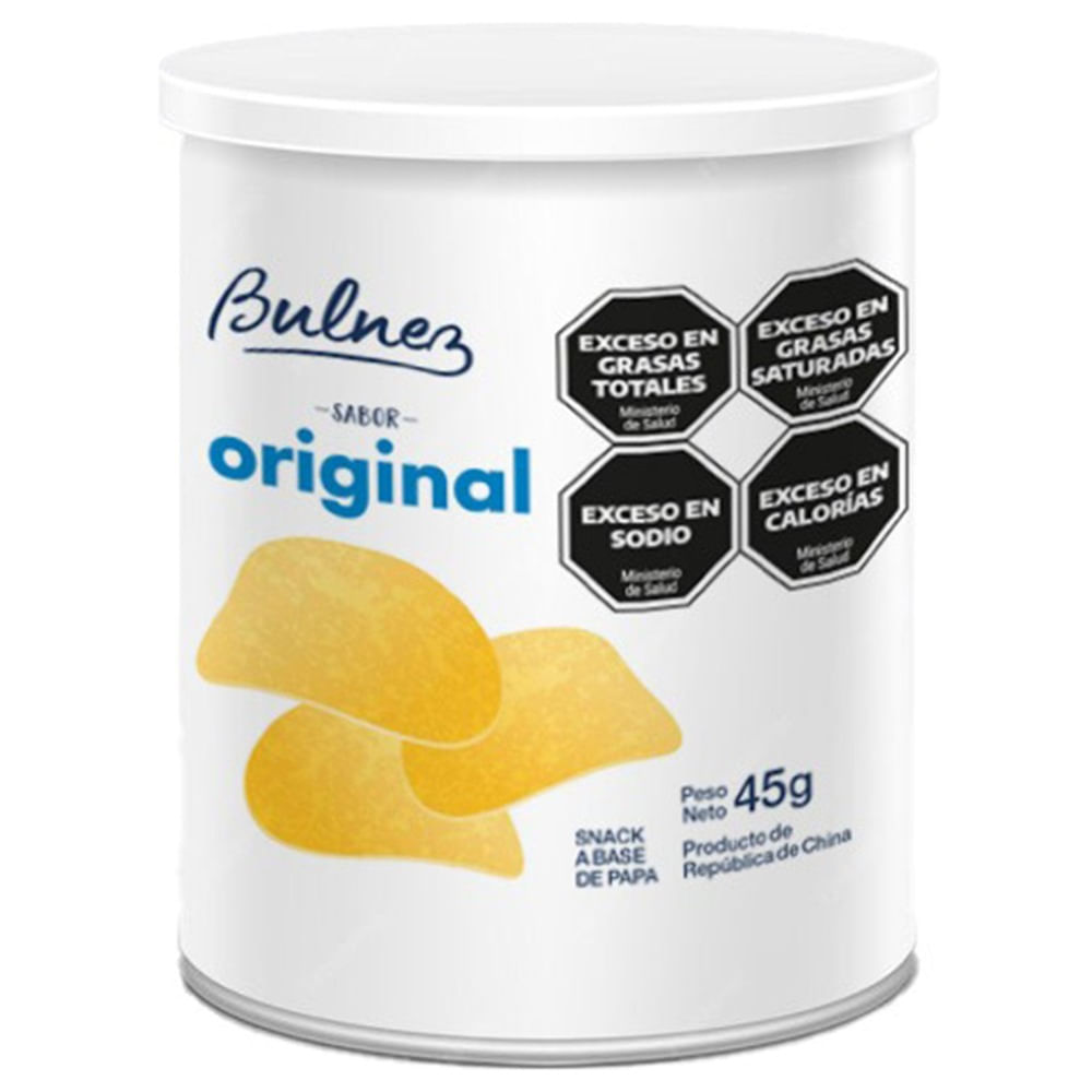Papas fritas Bulnez sabor original en tubo 45 grs