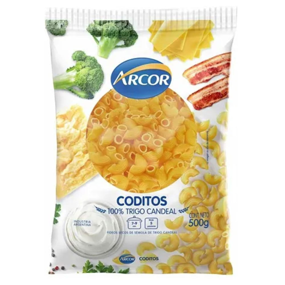 Fideos coditos Arcor 500 grs