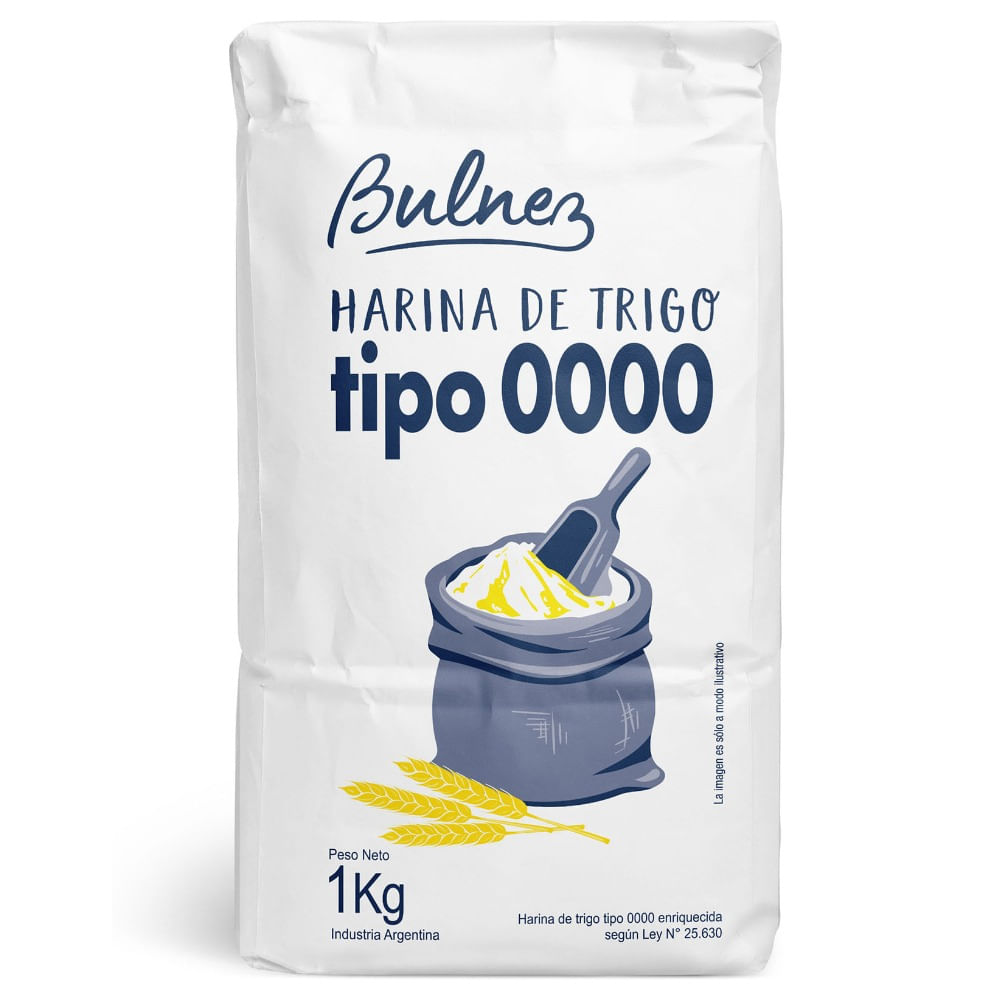 Harina de trigo 0000 Bulnez 1 kg