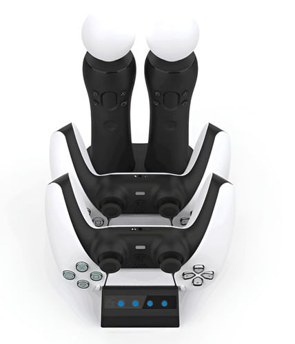 Soporte De Carga 4 En 1 Dehuka Compatible Con Ps5 EstacióN Multifuncional Con VentilacióN Y Puertos Usb