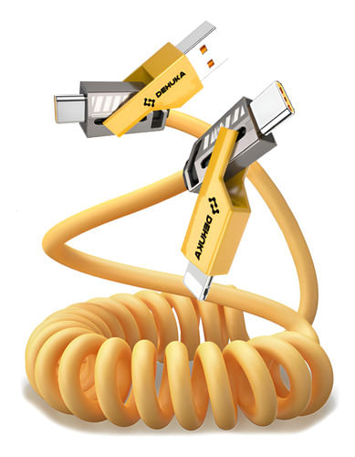 Dehuka 4 En 1 Usb-C Compatible Con Lightning Usb A Iphone Amarillo