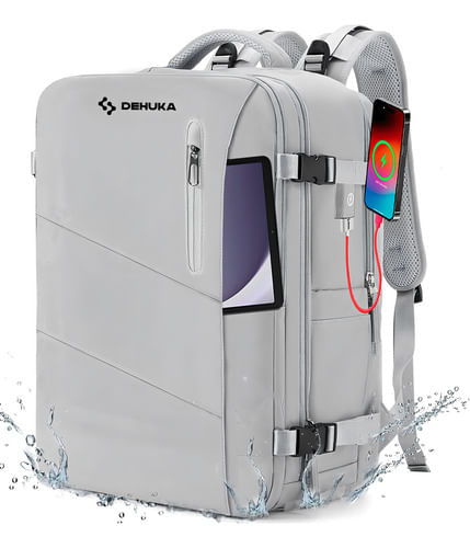 Mochila Expandible Capacidad 30-40l Impermeable Versátil Y Resistente Dehuka Gris
