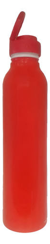 Botella De Agua Deportiva Motivacional Aluminio Gris Dehuka Rojo