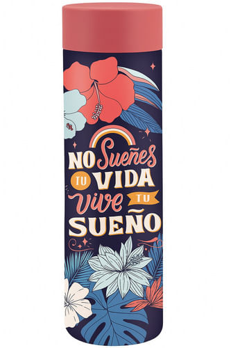 Botella Deportiva Dehuka 500ml Tropical Reutilizable Rosa