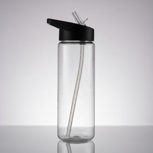 Botella De Agua Deportiva Dehuka 750ml Negro - Termo Mano Libre - Tapa Rebatible - Gym Y Uso Diario