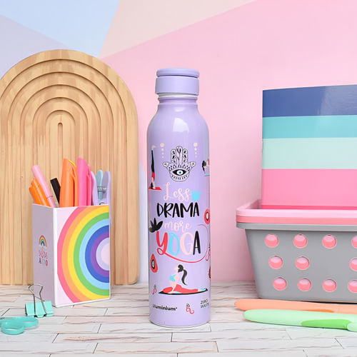 Botella De Aluminio Dehuka Enjoy 500ml Violeta - Aislante Térmico - Libre De Bpa - Elegante Y Práctica