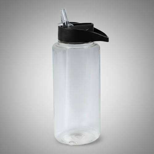 Botella De Agua Deportiva Dehuka Big 1100ml Negro - Gran Capacidad - Tapa A Rosca - Ideal Deporte Largo