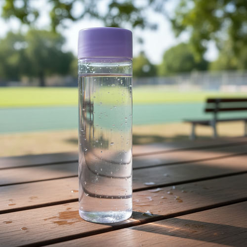Botella De Agua Deportiva Dehuka Geo 500ml Violeta Pastel - Diseño Ergonómico - Tapa A Rosca - Compacta Y Práctica